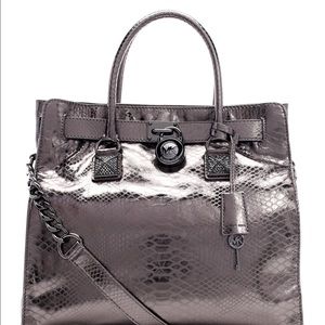 Michael Kors Metallic Python Embossed Hamilton