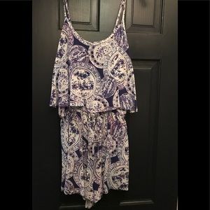 Minkpink purple patterned romper