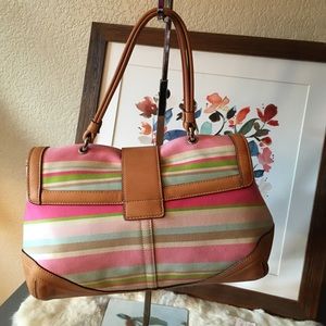 Coach | Bags | Coach Daisy Spring Striped Vachetta Satchel | Poshmark