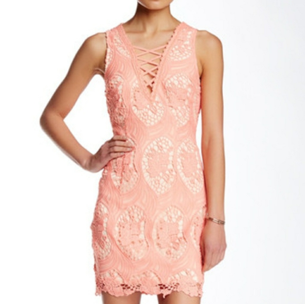 Nordstrom Soièblu Pink Lace Dress