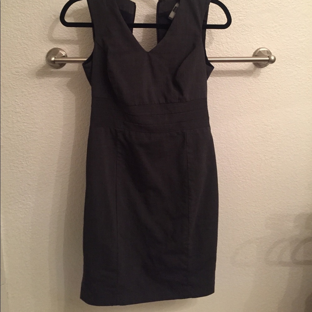 The limited grey pinstripe dress