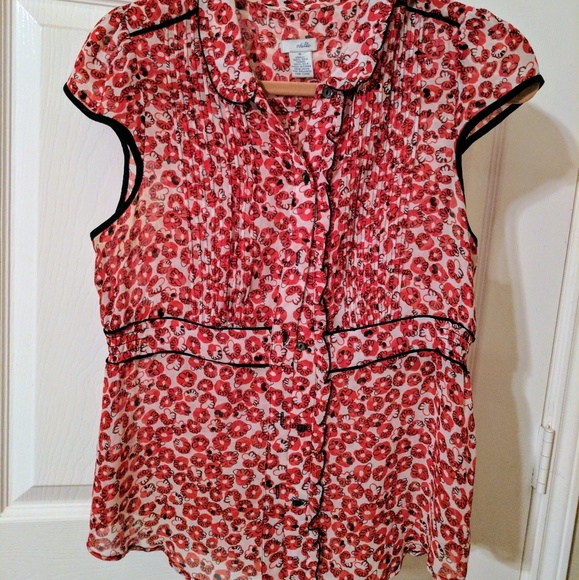 (SOLD)  Anthro Silk Blouse - Picture 2 of 5