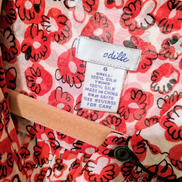 (SOLD)  Anthro Silk Blouse - Picture 3 of 5