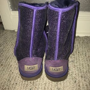 Purple sequin ugg boots