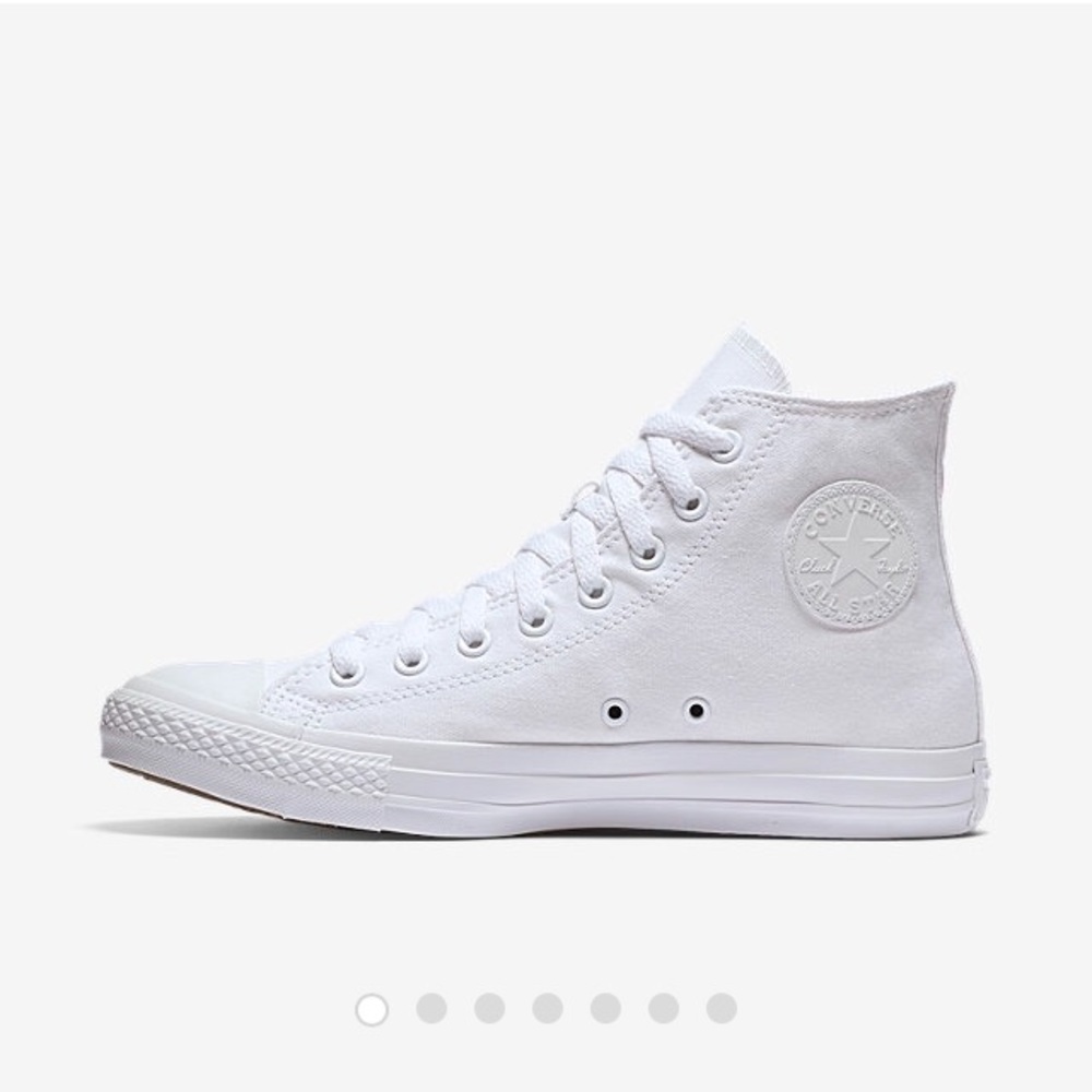 All White Converse High Tops