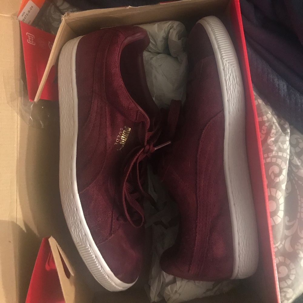 Suede Burgundy Pumas NEW IN BOX