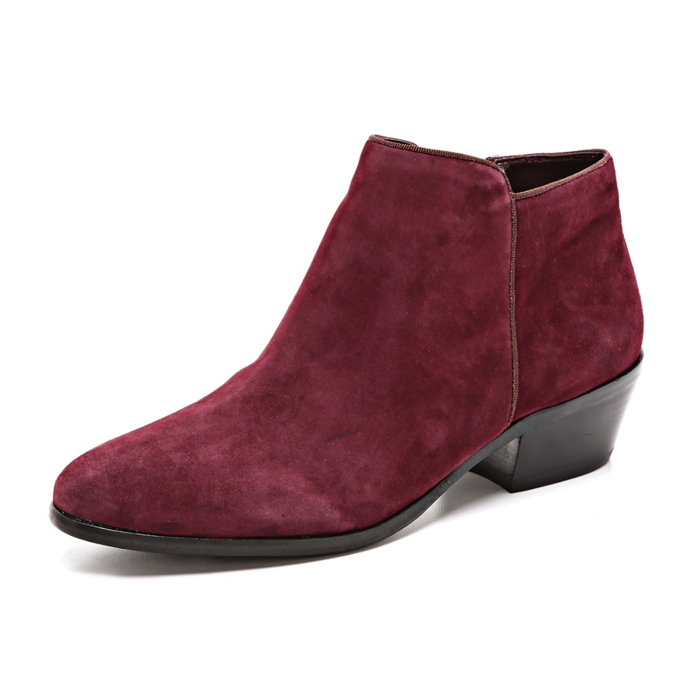 Sam Edelman Maroon Suede Ankle Booties