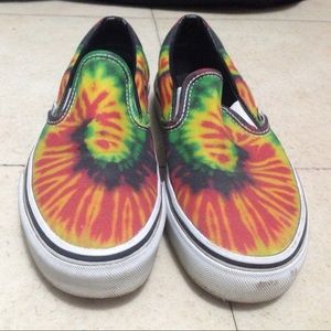 Vans: Slip On, Tie-Dye, Size 5.5