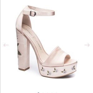 Amy Embroidered Platform Sandal