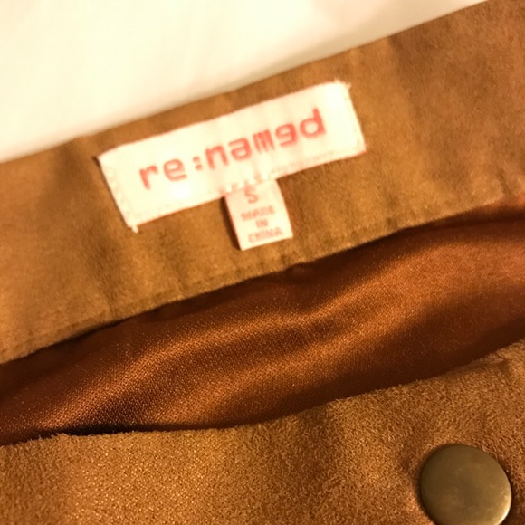 Suede Button Down Skirt - Picture 4 of 6