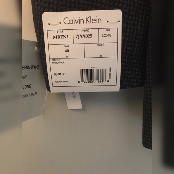 Calvin Klein Men's Slim-Fit Grey Houndstooth Sport - Picture 5 of 5