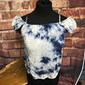 Tie-dye Cold Shoulder Top!