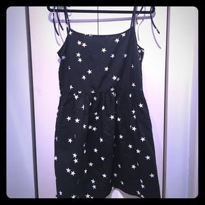 Super Fun Navy Cotton Dress with Stars