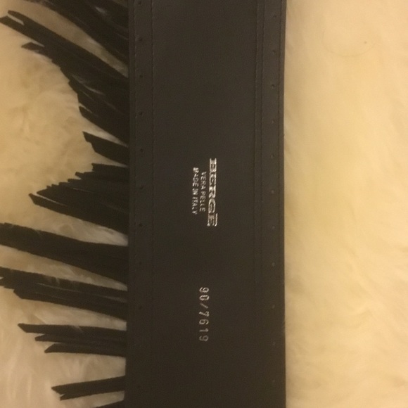Suede Fringed Belt
