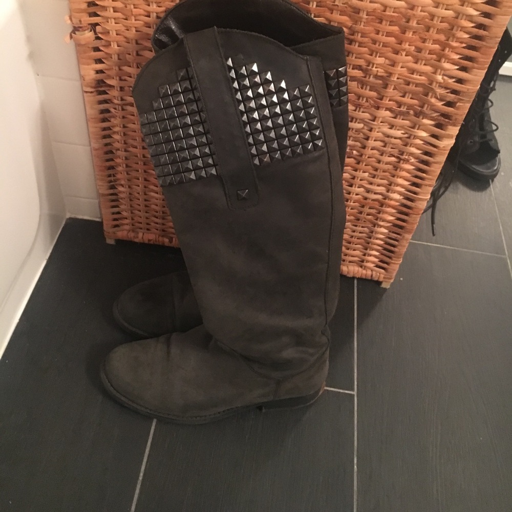 SOLD Gray Steve Madden Knee-High Boots