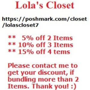 *5% Off 2 Items *10% Off 3 Items  *15% Off 4 Items