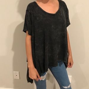 Free people black acid wash tunic