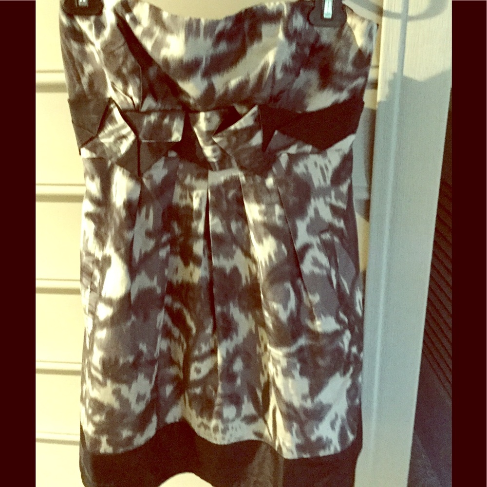Gray black and white sundress