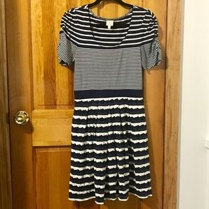 Anthropologie One.September Blue and White Dress