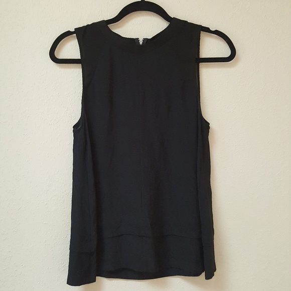 Madewell Tops - [Madewell] Black Tank w/ Ruffle Hem & Zipper Back