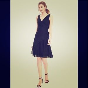 Banana Republic Pleated Vee Cocktail Dress LBD 4
