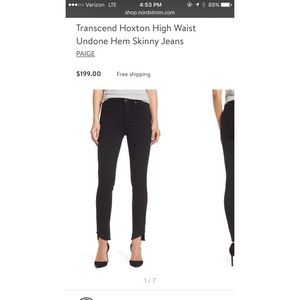 Paige transcend hoxton high rise skinny jean