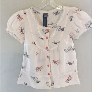 Lithe (Anthropologie) Bird Blouse - XS