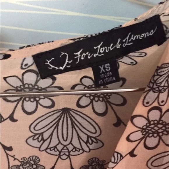 For love and lemons peach pia lace up romper - Picture 3 of 4