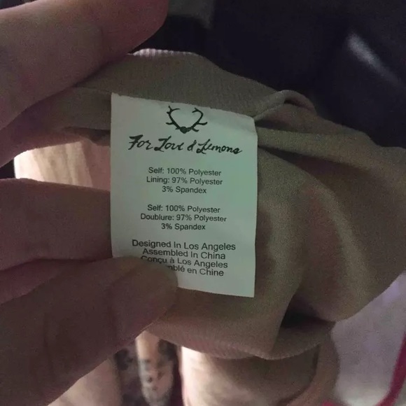 For love and lemons peach pia lace up romper - Picture 4 of 4