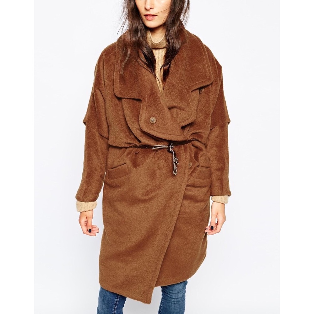 Paisie Teddy Bear Oversized Wool Coat Sz UK 12 - Picture 2 of 3