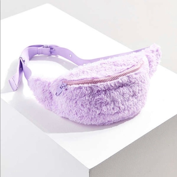 Handbags - Lavender Fuzzy Fanny Pack