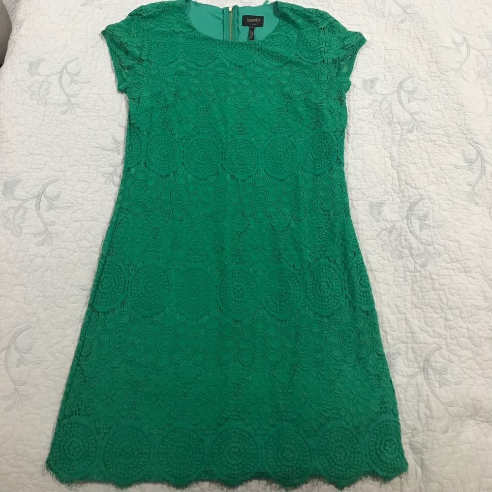 Mid length dress short sleeve dress.