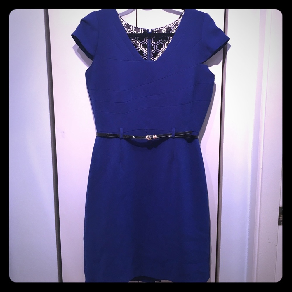 Tahari Royal Blue Career Dress
