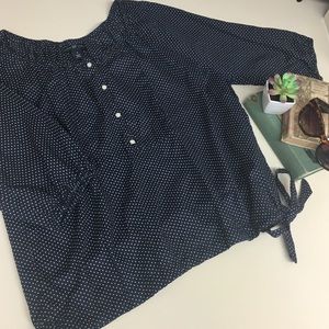 GAP Navy&White Polka Dot Top