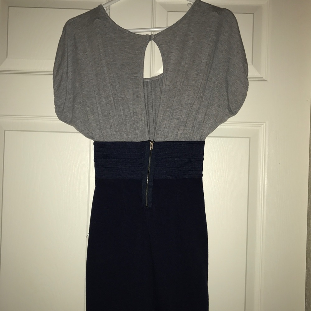 Grey and Navy Dress