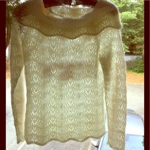 Crocheted mohair sweater