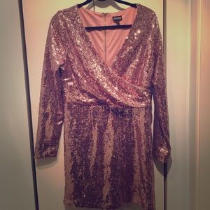 Rose Gold Sequin Dress