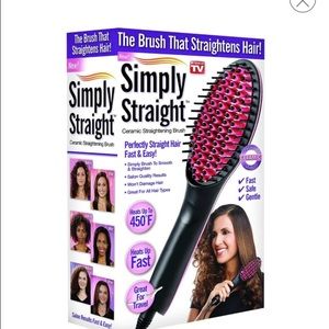 Hair straightening brush