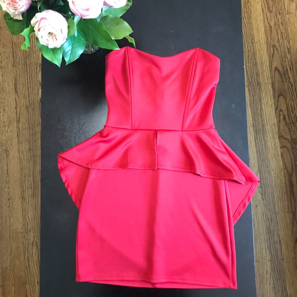 Love Republic Red Peplum Dress
