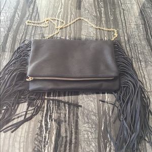 Black Fringe Bag