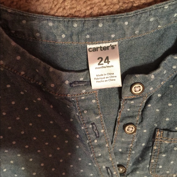 Carter blue jean romper - Picture 2 of 3