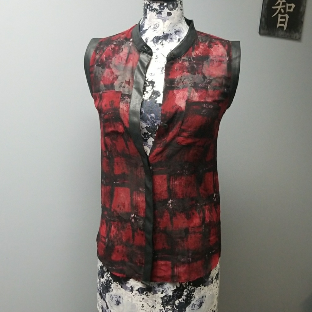 See Through Plaid Tank