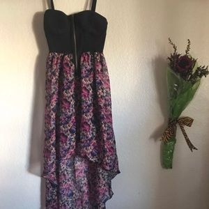 Black and floral High Low dress!
