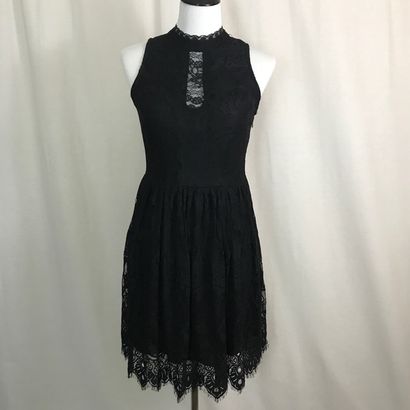 rebellion Dresses & Skirts - Rebellion Black Lace Back Cutout Dress Size Small