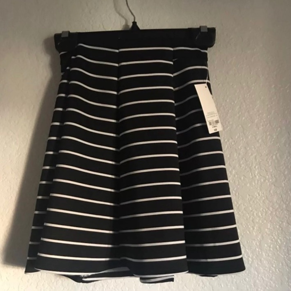 Black and white striped skirt NWT!