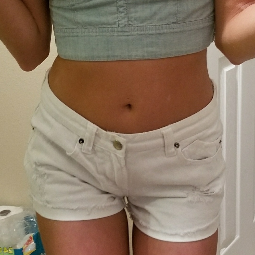 Great white denim high waisted cut offs