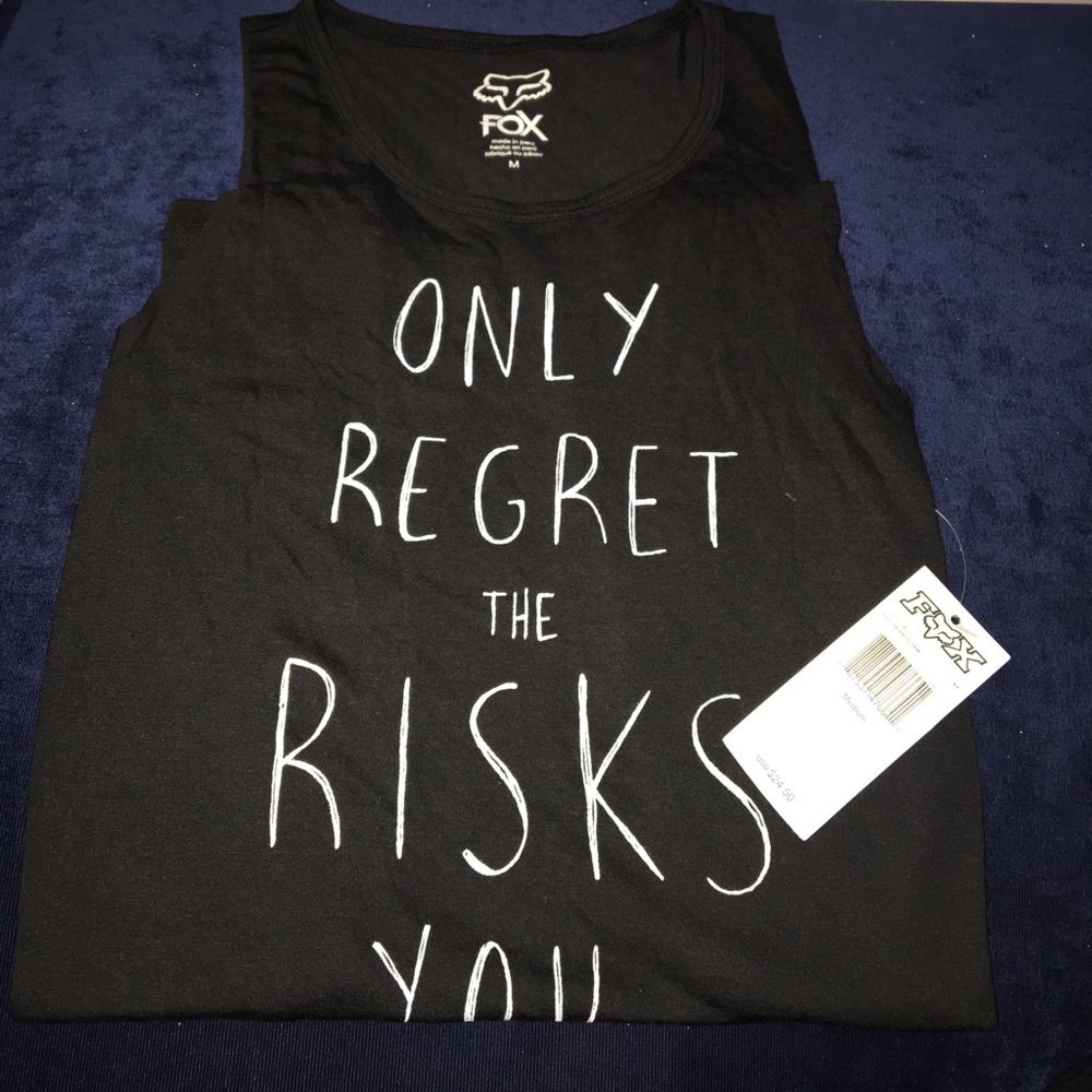 🆕Fox Only Regrets Juniors Racerback Tank - Picture 3 of 5