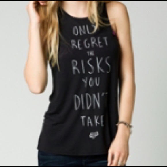 🆕Fox Only Regrets Juniors Racerback Tank - Picture 2 of 5