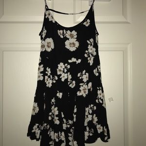 Brandy Melville Black Flowered Dress
