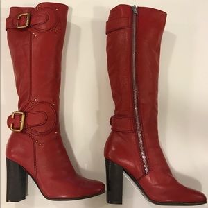 ❗️Sale❗️Chloe' Red Leather Paddington boot US 6.5